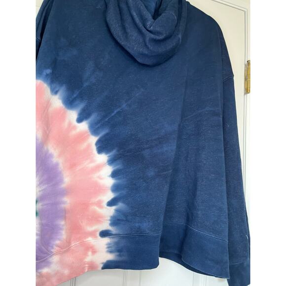 🌟3 for‎ $35🌟 Wildfox Women’s French Terry Navy Tie Dye Hoodie Pullover XXL - Picture 6 of 6
